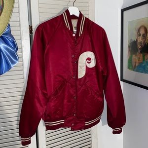 Vintage Phillies bomber jacket